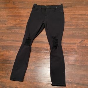 Express black jeans. Distressed knee style